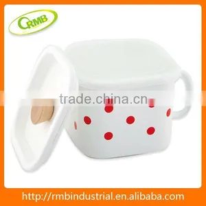 15CM POT-SQUARE-ENAMEL LID thumbnail-1