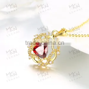 Trendy Geometric Jewelry Necklaces/red Zircon Necklace/vintage Necklace thumbnail-5