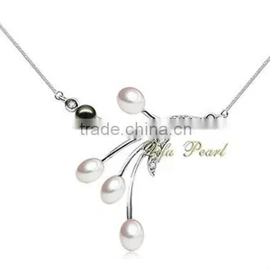 Peacock Dance 925 Sterling Silver Pearl Necklace Pendants & Charm thumbnail-1