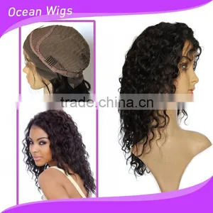 Long Curly Wigs For Black Women, Malaysian Human Hair Kinky Curly Full Lace Wigs thumbnail-1