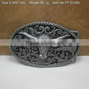 Decorative Two Prong Logo Name Plate Belt Buckles Custom Belt Buckle Belt Buckle With Rhinestones thumbnail-3