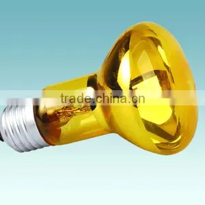 YELLOW R63 COLOUR INCANDESCENT BULBS E27 220-240V thumbnail-1
