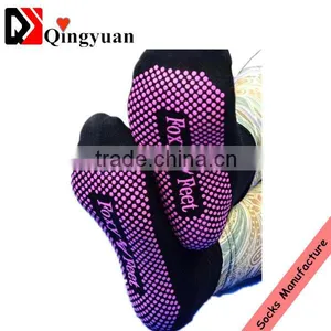 Custom Cotton Anti-SlipTrampoline Socks Non Skid Non-Skid Yoga Sock Rubber Socks Sport Socks Jump Socks Trampoline Grippy Socks thumbnail-1