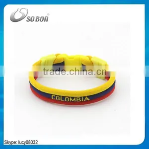 2016 Sport Bracelet, Health Negative Ion Sports Country Flag Silicone Bracelets thumbnail-4