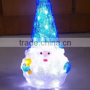 3D Acrylic Santa Claus Motif LED Christmas Light thumbnail-1