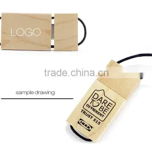 Wooden USB Flash Disk Logo Business Gifts 1G/2G/4G/8G/16G/32G/64G thumbnail-2