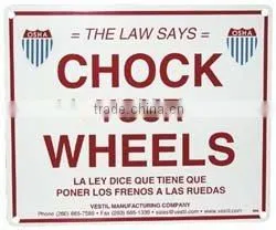 Description:Aluminum Wheel Chock Sign,including Normal and Reflective thumbnail-1