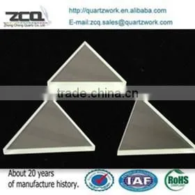 Polished Triangle Quartz Glass Window/disc thumbnail-1