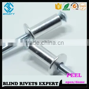 HIGH QUALITY OPEN END FACTORY BUTTON HEAD AL/ST PEEL RIVETS thumbnail-5