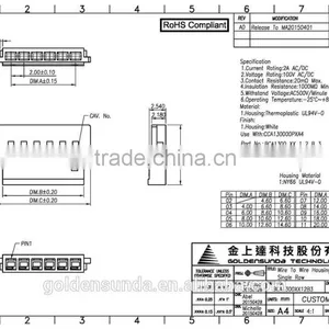 Circuits 02~10pins 2mm Pitch Wire to Wire Housing Connector thumbnail-5