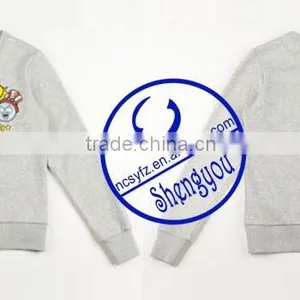 Custom 100% Fleece Polyester Men Grey Pullover Hoodie Sweatshirts thumbnail-6