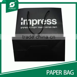 BLACK PAPER BAG WITH ROPE HANDLE thumbnail-1