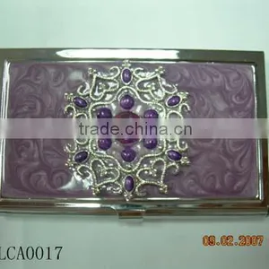 Flower Pattern With Ruby Business Card Case Cheap Business Card Case Business Name Card Case thumbnail-1