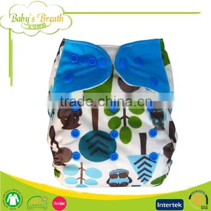 PBT-04 Hot Sale Organic Bamboo Cloth Diapers Wholesale, Double Gusset Cloth Diaper thumbnail-2