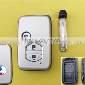 Uncut Valet Key 3 Buttons Smart Card Key Fob for Toyota Highlander RAV4 Car thumbnail-1