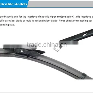 S590 Pinch Tab 15mm Wiper Arm Auto Parts Rubber Windscreen Soft Wiper Blade thumbnail-1