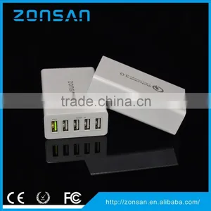 5-PORT USB Charger QC3.0 Travel Charger One Quick Charge+4 Smart Charge thumbnail-1