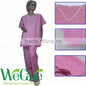 OEM Factory Supply Disposable Scrub Suit Designs With Short Sleeve Weskit Style thumbnail-1