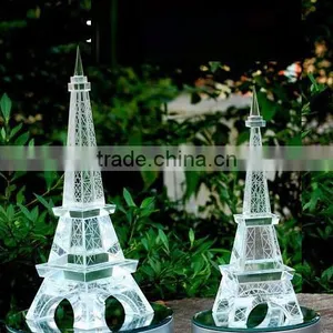 Wholesale Blank Clear Elegant 3d Laser Crystal Eiffel Tower Model for Souvenir Gift thumbnail-1