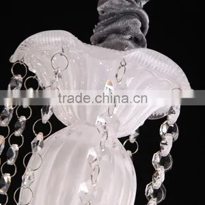 Replica White Crystal Chandelier Lighting Glass Lamp Shade Fabric thumbnail-4
