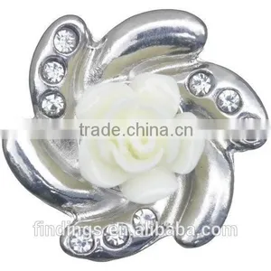LJ0493 New Fancy Metal Button, Flower Resin Snap Buttons, High Quality Button thumbnail-1