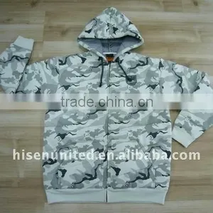 Men's Padded Jogging Sweatshirt With All-over Camou Print thumbnail-1