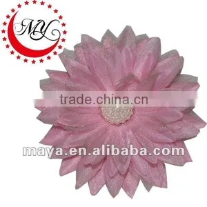 Pink Kids Flower Hair Clips With Flower Brooch Wholesale Manufacturers thumbnail-1