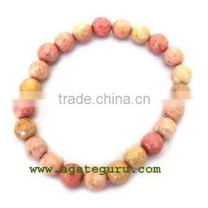 Rhodonite Beaded Bracelets : India Chakra Bracelet Wholesaler thumbnail-1