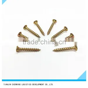 Countersund Head Brass Plated Screws Phillips Head Coarse Thread Drywall Screws thumbnail-1