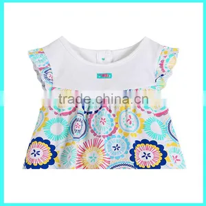 Wholesale Short-sleeve Cotton Kid Girls Princess Baby Dress Pictures for Summer thumbnail-3