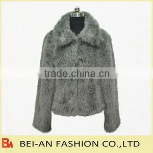 Fashion Lady's Fake Fur Jacket thumbnail-1