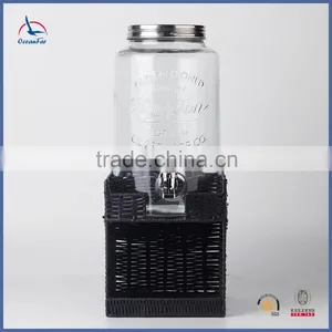 Best Selling Transparent Glass Drink Dispenser Glass Juice Dispenser With Tap thumbnail-1