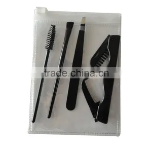 Eyebrow Tweezers Kits Brow Sets 9cm Brow Kits 90mm Tweezers , 100mm Mascara Wand and 100mm Brow Brushes Into a Plastic Bag thumbnail-2