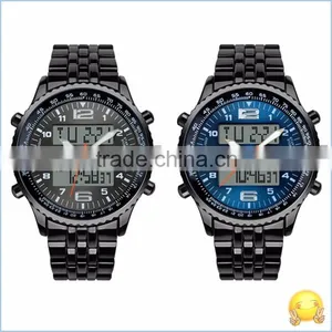 30M Water Resistant Skmei New Black Metal Cheap LED Watches For Men thumbnail-6