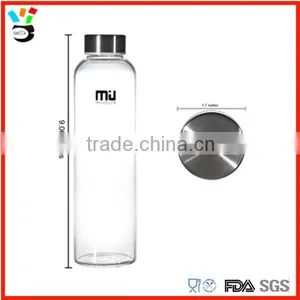 Wholesale Borosilicate Portable 500ml Glass Bottle for Beverages thumbnail-3