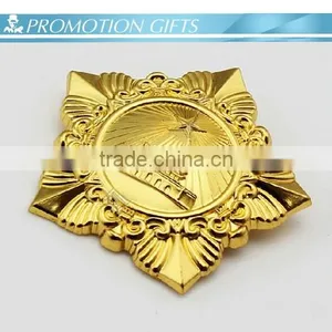 Custom Pin Badge Gold Plating Five Star Badge thumbnail-1