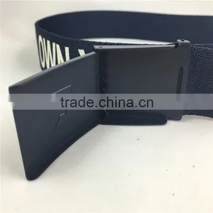 3.5cm Dark Blue Print Canvas Belt thumbnail-5
