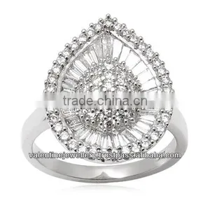 White Gold Ring, Diamond Ring for Girls, New Design Gold Finger Ring thumbnail-1