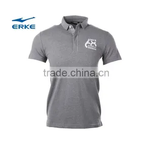 ERKE Mens Casual Micro Collar 100% Cotton Short Sleeve Polo t Shirt for Wholesale/OEM thumbnail-3