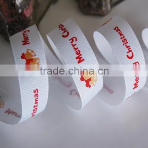 Cheap Custom Printed Ribbon/Wholesale Polyester Fabric Grosgrain Ribbons thumbnail-1