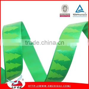 2016 Wholesale Polyester Christmas Printed Ribbon for Holiday Decoration thumbnail-5