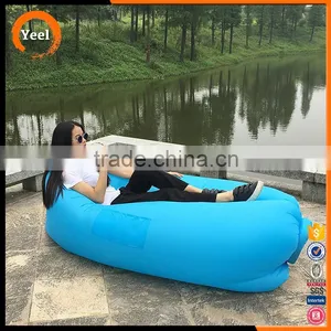 Outdoor Nylon Fabric Inflatable Beach Lounger Convenient Compression Hangout Bean Inflatable Air Sleeping Bags thumbnail-4