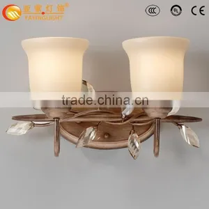 2015 Classic Style Glass Double Head Wall Sconce Iron Corridor Lamp thumbnail-1