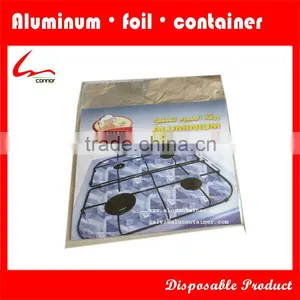 Square Gas Burner Bibs /Covers- Aluminum Foil Stove Mat for Gas thumbnail-1