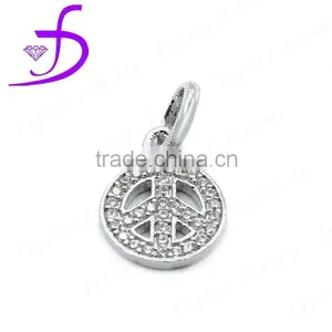 Bulk Sale 925 Sterling Silver Peace Symbol Pendant thumbnail-1