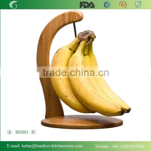 BH001/New Design Bamboo Banana Holder Durable Bamboo Banana Rack Eco-friendly Fruit Stander Household Fruit Hanger thumbnail-1