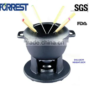Cast Iron Preseasoned Chocolate Fondue Set thumbnail-1