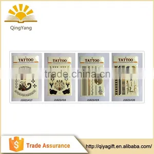 Hot Sale Gold and Silver Custom Metallic Temporary Tattoos China thumbnail-1