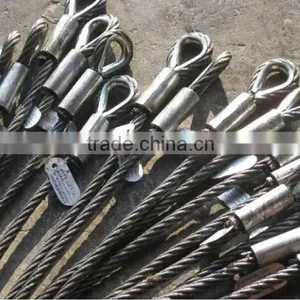 Steel Wire Rope/ Cable With Clamp/ Eyelets/ Fittings/Thimble thumbnail-2