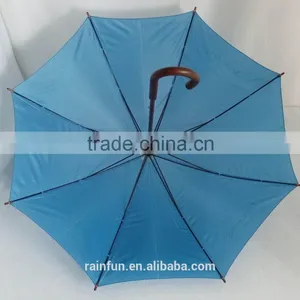 Sky Blue Windproof Manual Open Long Umbrella thumbnail-4